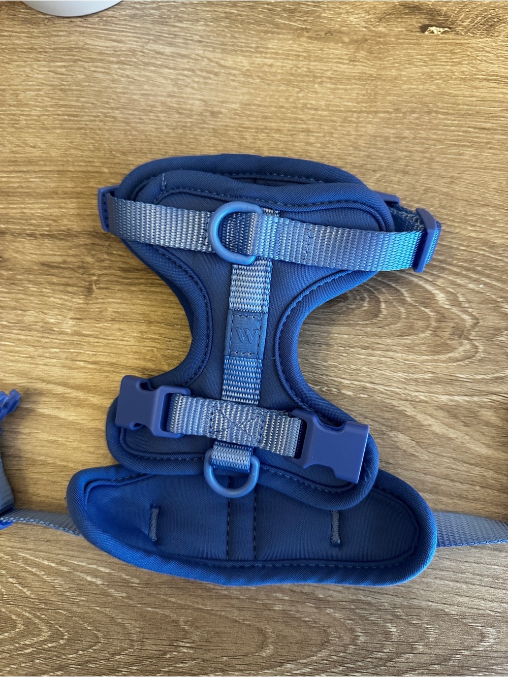 Blue Padded Dog Harness with Reflective Straps